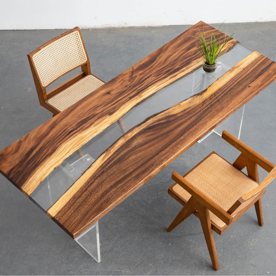 Custom Walnut Epoxy Dining Table For Brian