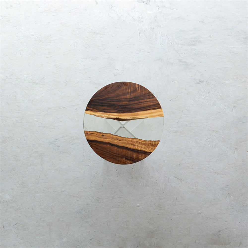 KAZANA Round Epoxy Coffee Table Center River Table