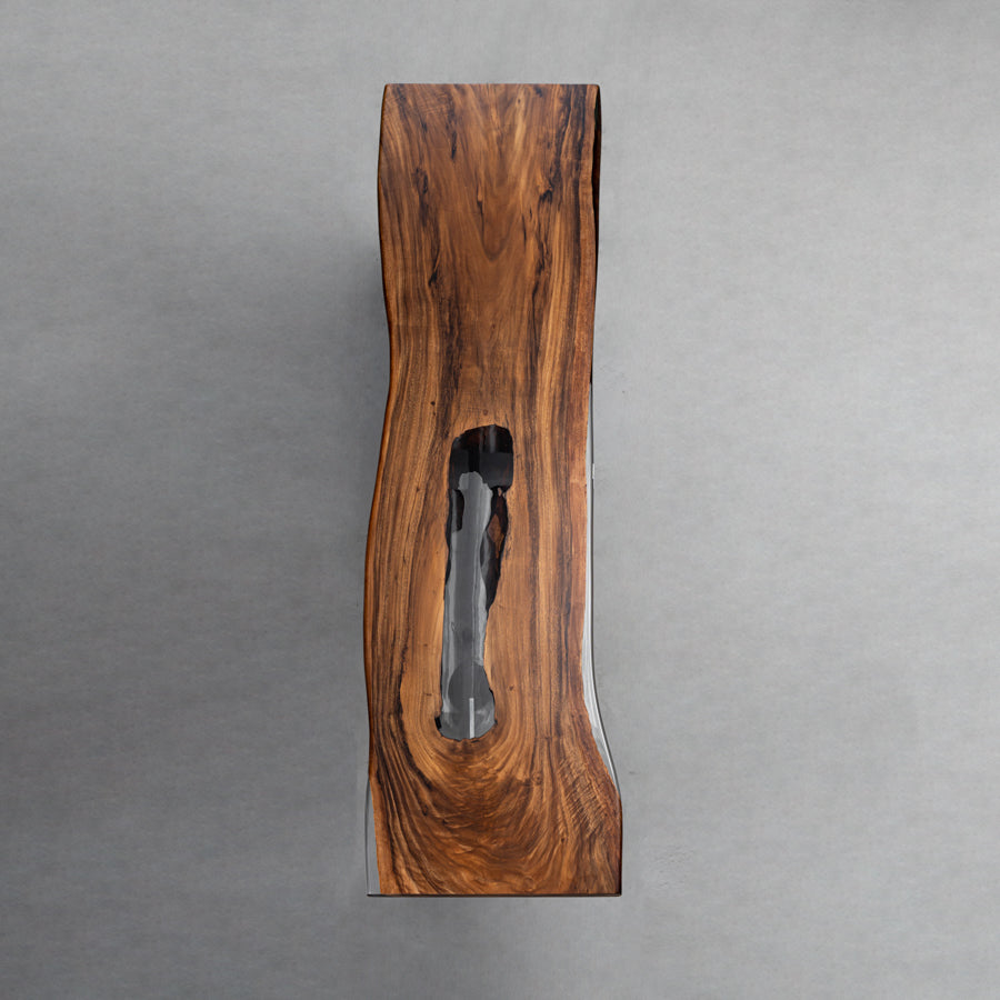Walnut Wood Table with Epoxy - Kazanahome