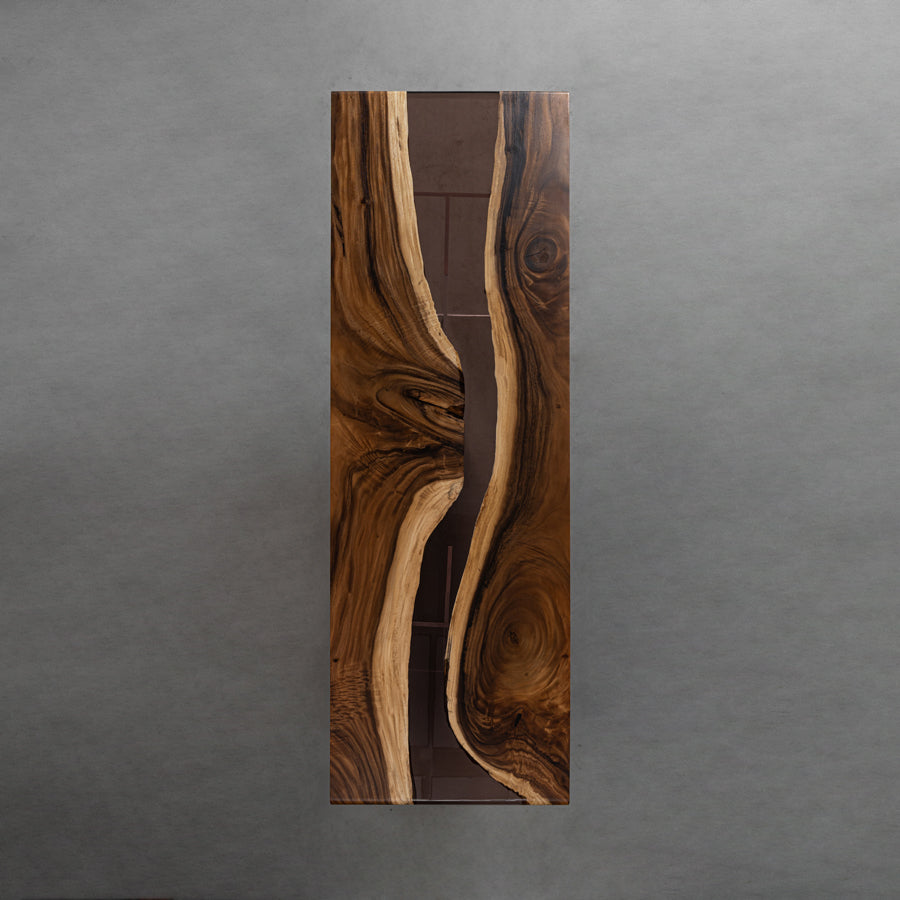 Walnut Wood Epoxy Resin River Dining Table - Kazanahome