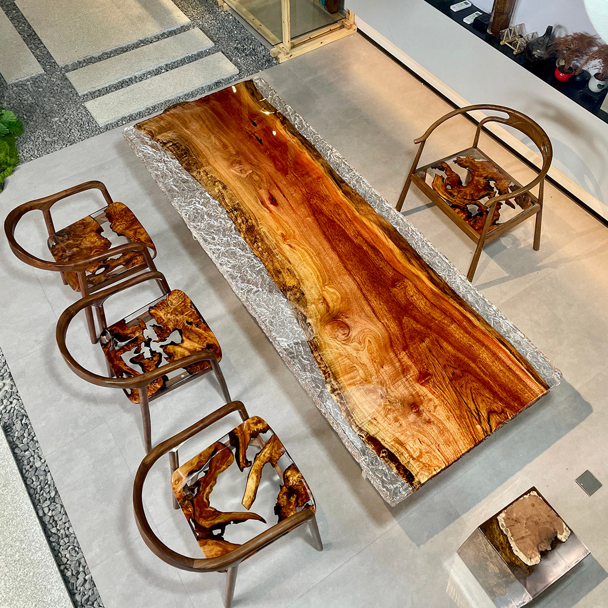 Resin Wood Dining Table - KAZANA HOME