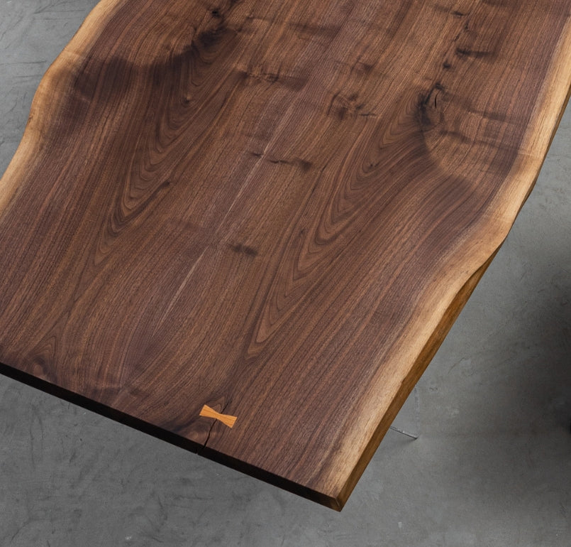 Figured-Live-Edge-Walnut-Solid-Wood-table-KAZANAHOME