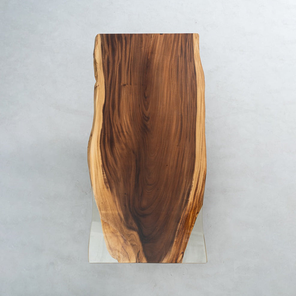 Walnut Wood Epoxy River Dining Table 39.64"W 89.8"L