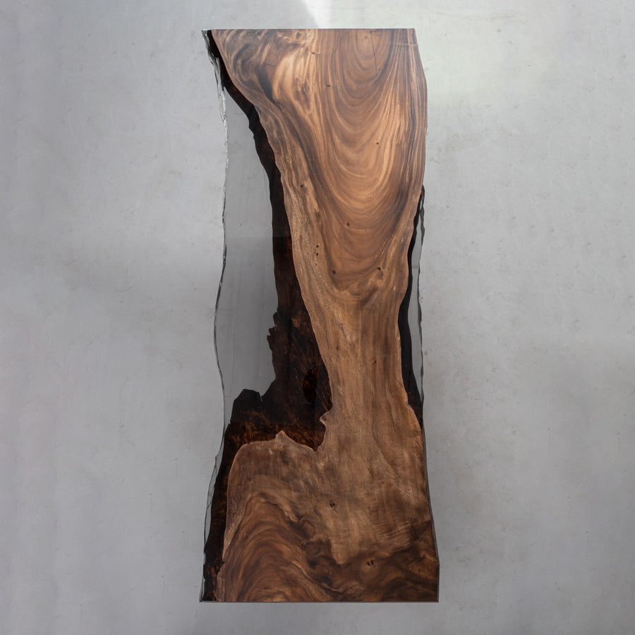 Walnut Wood Slab Epoxy Table Live Edge 43.70"W 115.35"L