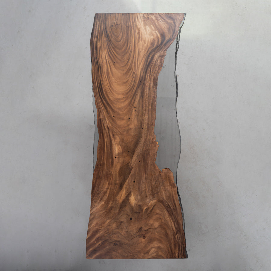Walnut Wood Slab Epoxy Table Live Edge 43.70"W 115.35"L