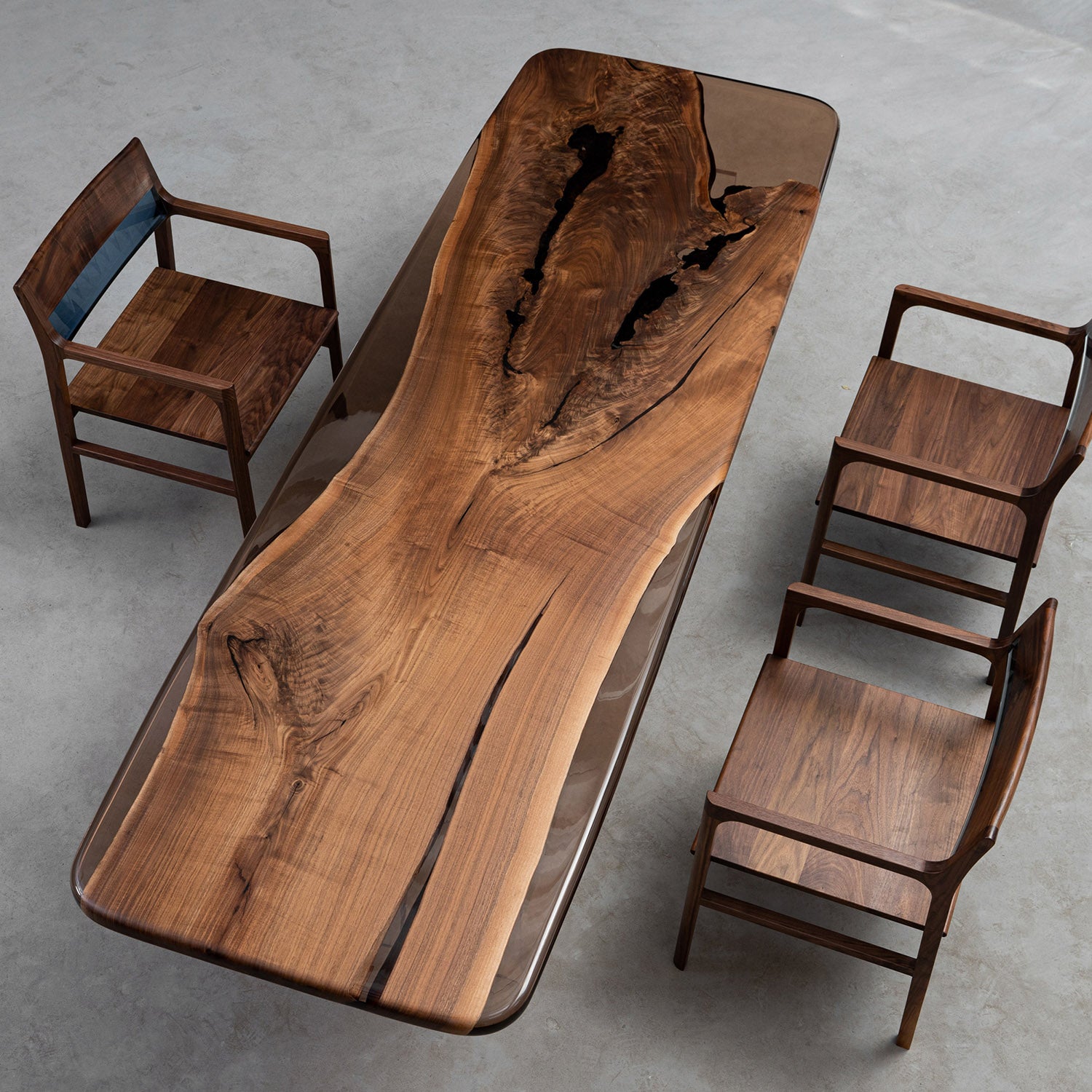 KAZANA HOME Black Walnut Epoxy Tables