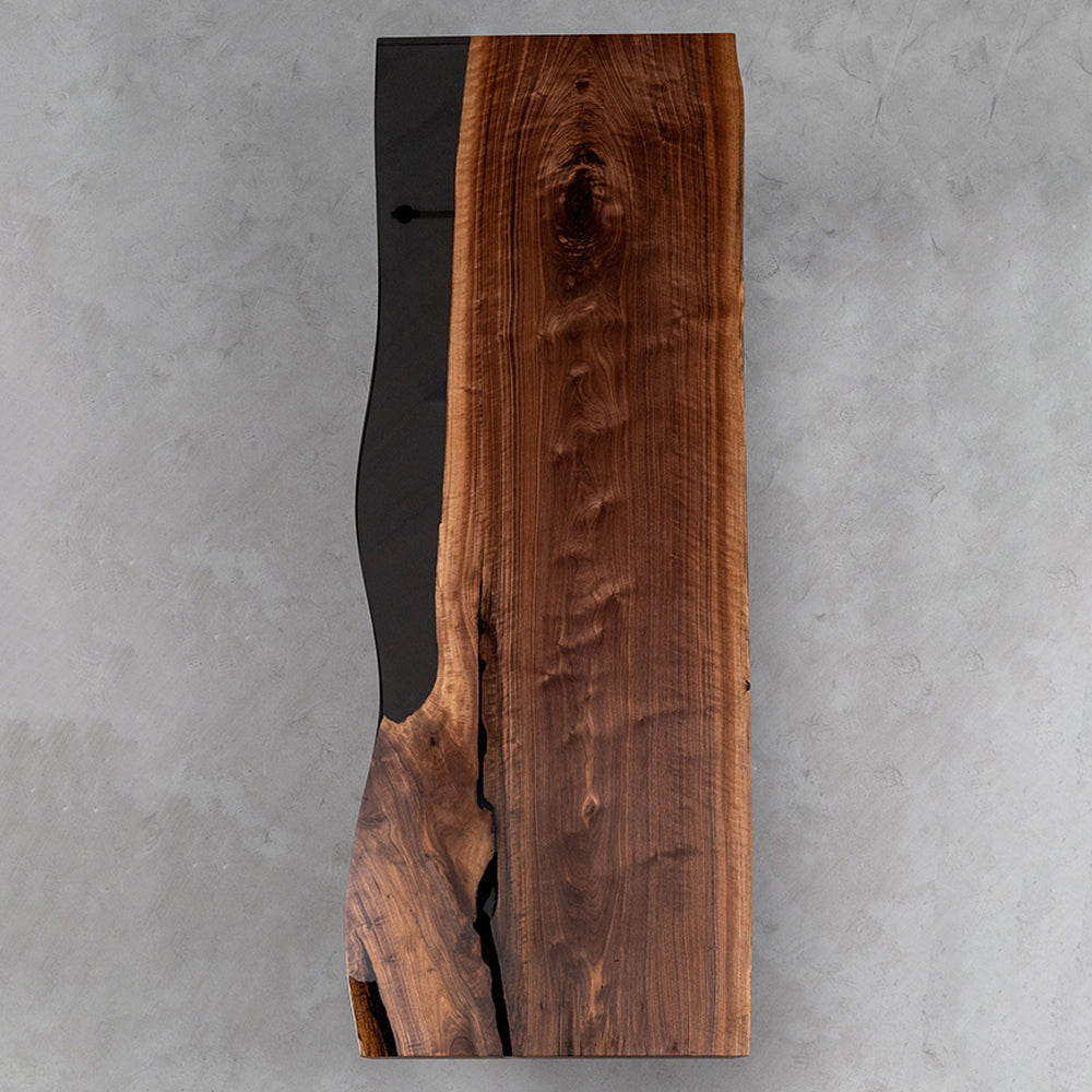 Black Walnut Table Black Epoxy Resin Table