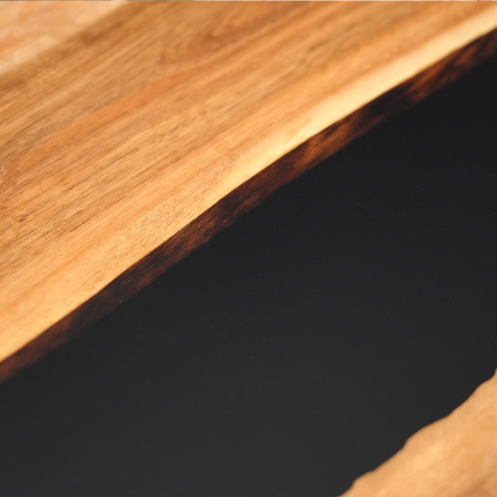 Wood Black Epoxy Table