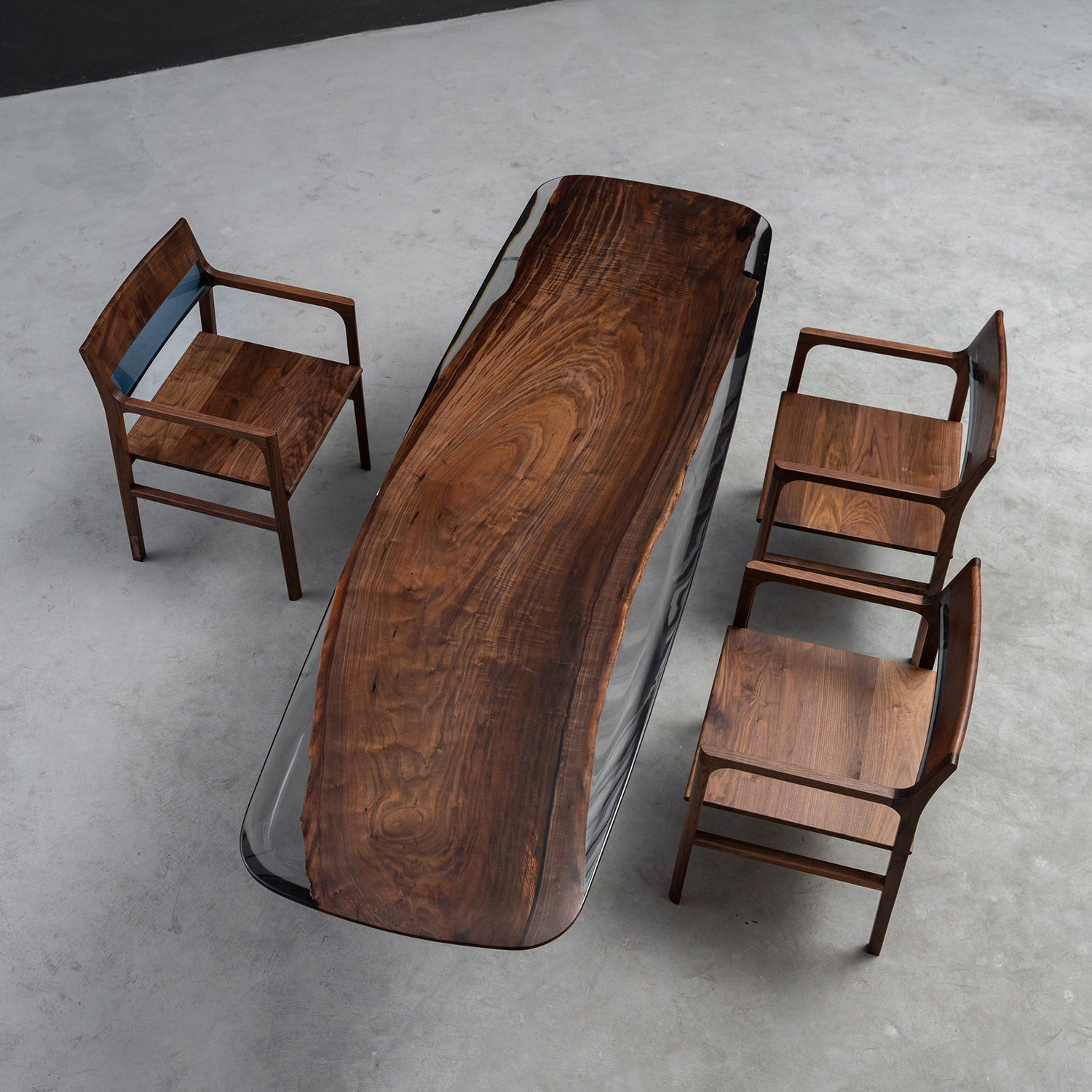 Epoxy Black Walnut Table - KAZANA HOME