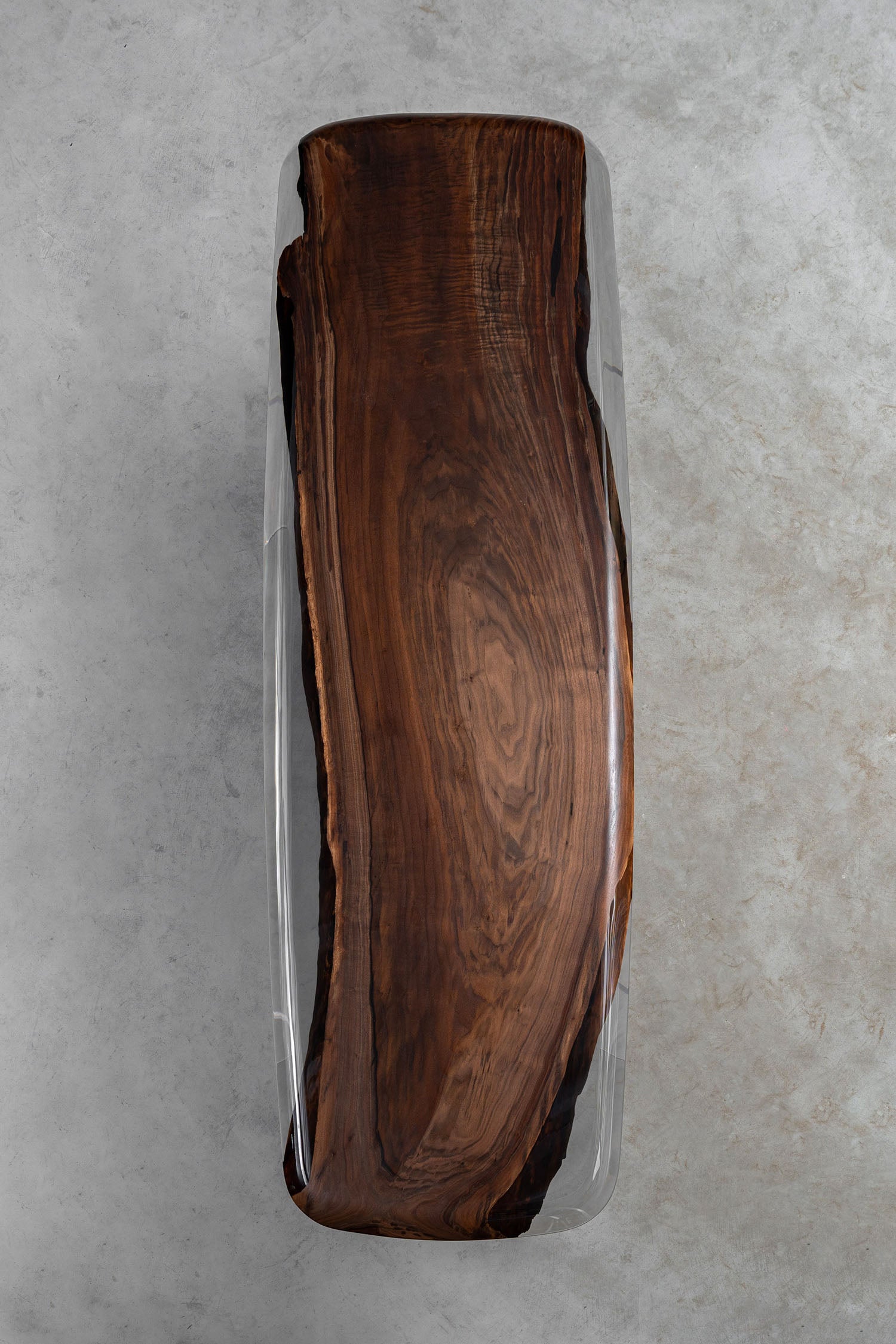 KAZANA HOME - Black Walnut Wood Epoxy Table Rounded Corners