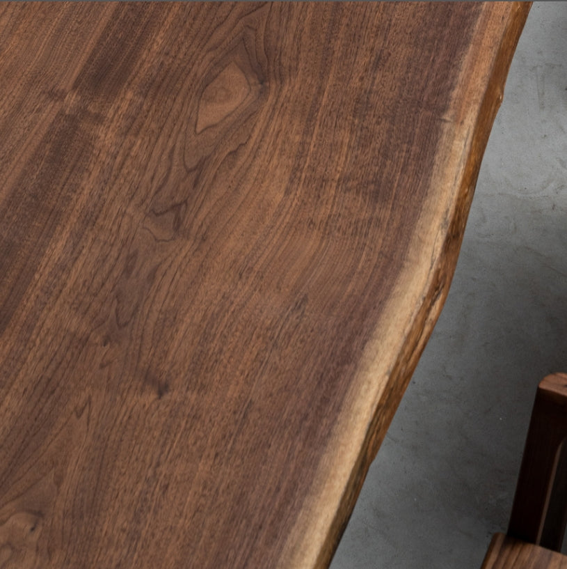 KAZANAHOME Custom SIze Black Walnut Wood Table 35.43"Wx117.72"L