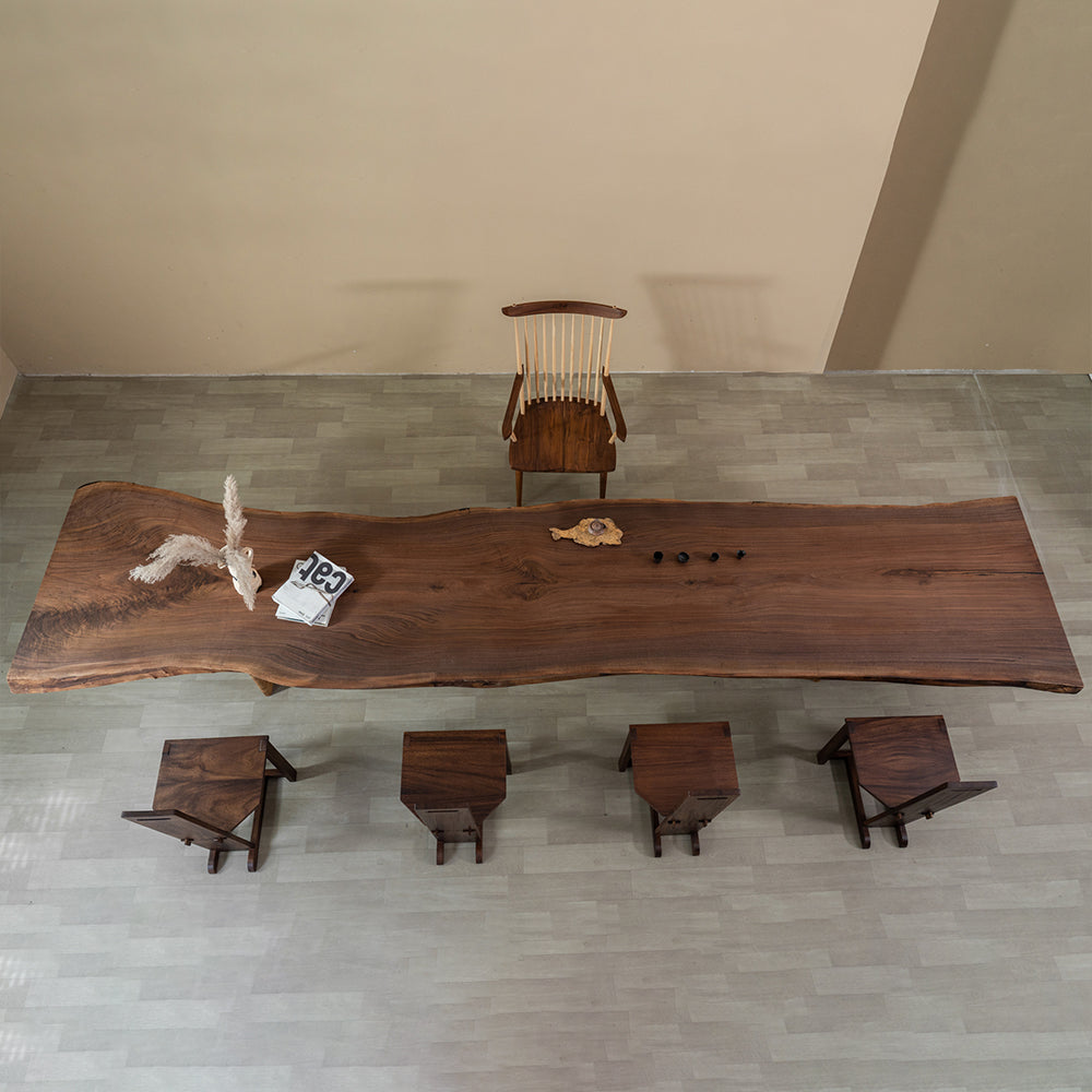 Black Walnut Solid Wood Slab Table