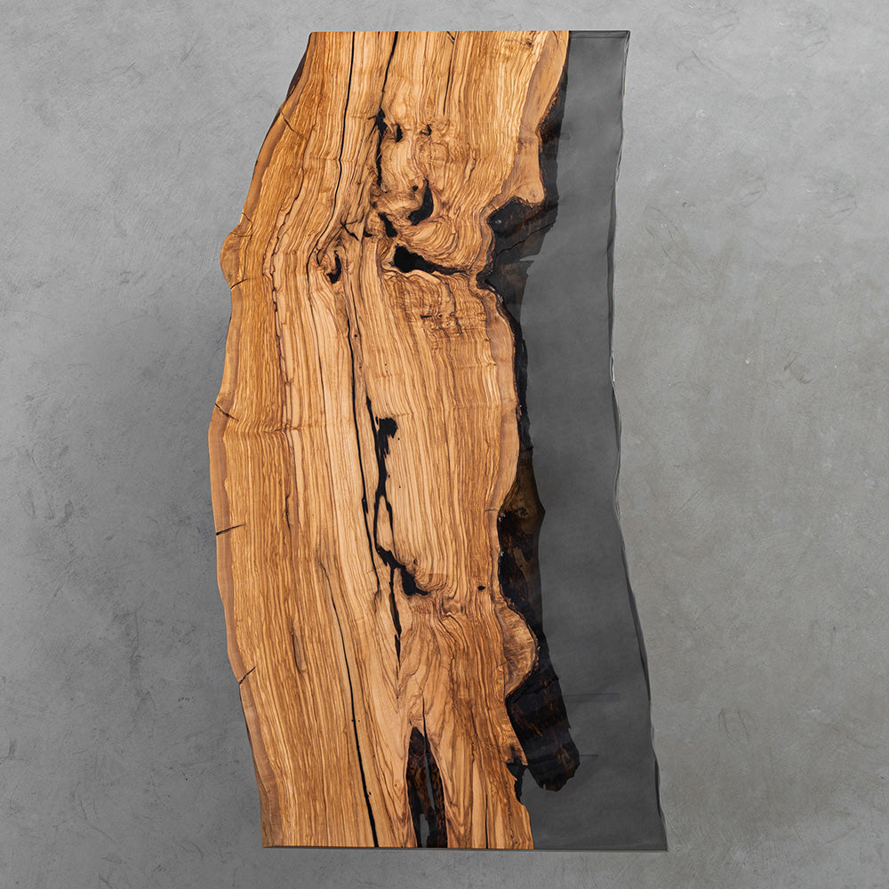 Olive Epoxy Resin and Wood Tables - Kazanahome