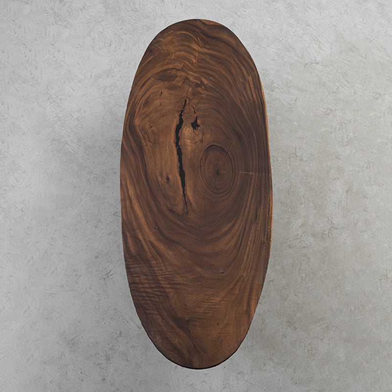 KAZANAHOME Live Edge Black Walnut Solid Wood Table