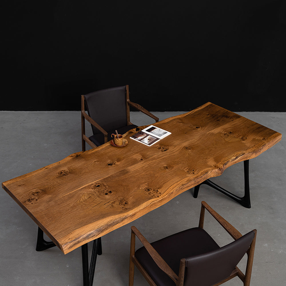 White Oak Solid Wood Slab Table