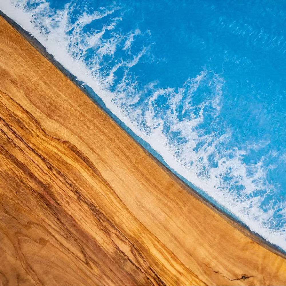 KAZANAHOME Wave River Resin Epoxy Table