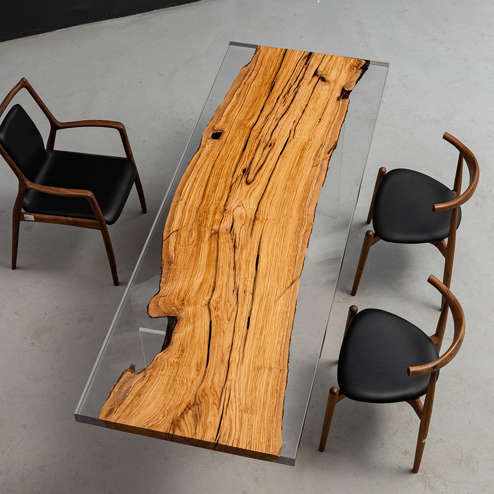Olive Wood Epoxy Resin Table - Kazanahome