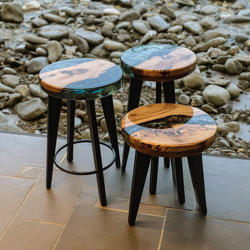 Poplar River Epoxy Chairs&Stools