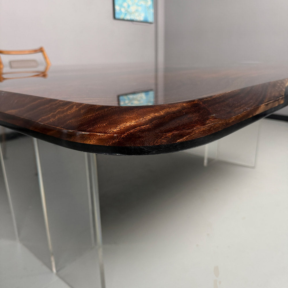 Solid Walnut Epoxy Table KAZANAHOME in Charlotte