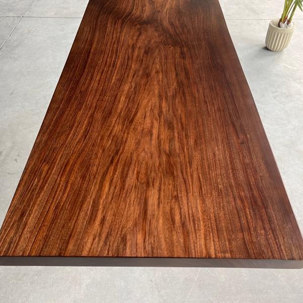 KAZANAHOME Wood Dining Table Black Walnut Kitchen Table 29.53"Wx90.55"L