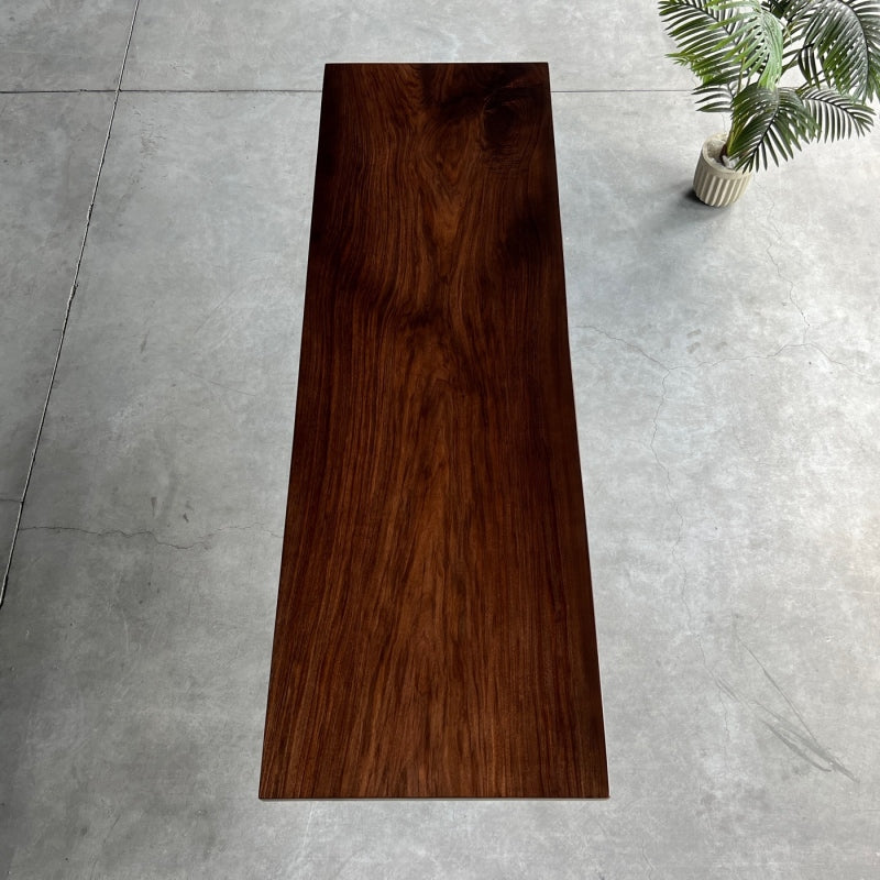 Solid Wood Dining Table Black Walnut Kitchen Table 29.53"Wx90.55"L kazanahome