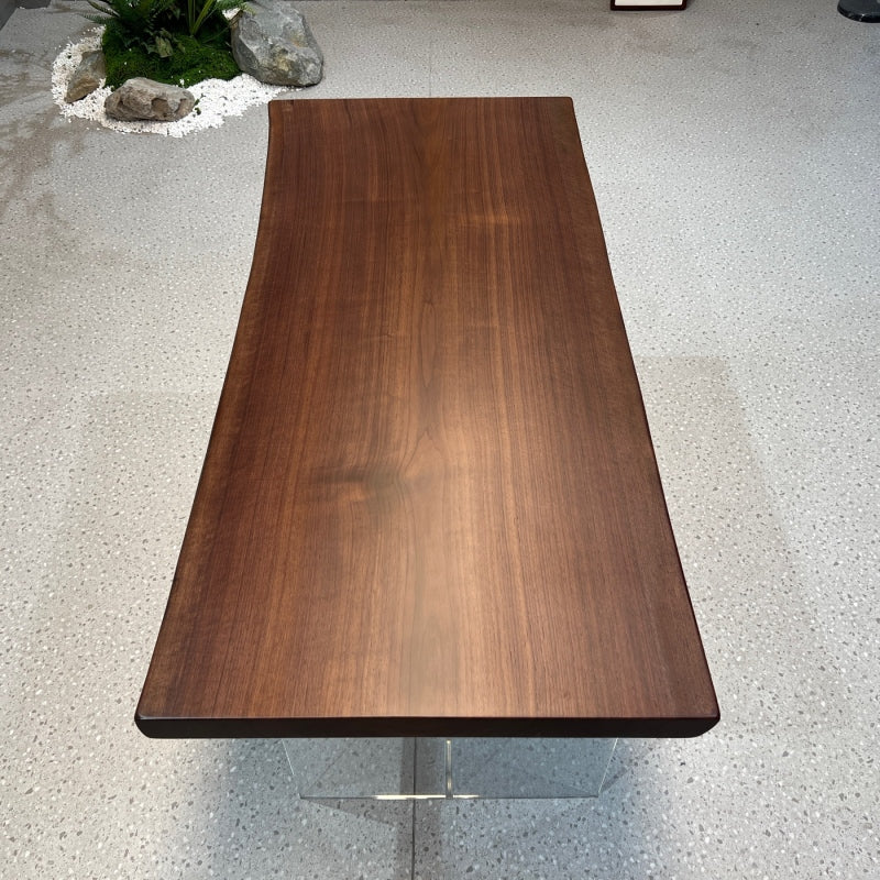 KAZANAHOME Straight Live Edge Dining Table 28.74"Wx62.99"L