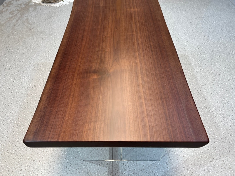 KAZANAHOME Straight Live Edge Table 28.74"Wx62.99"L