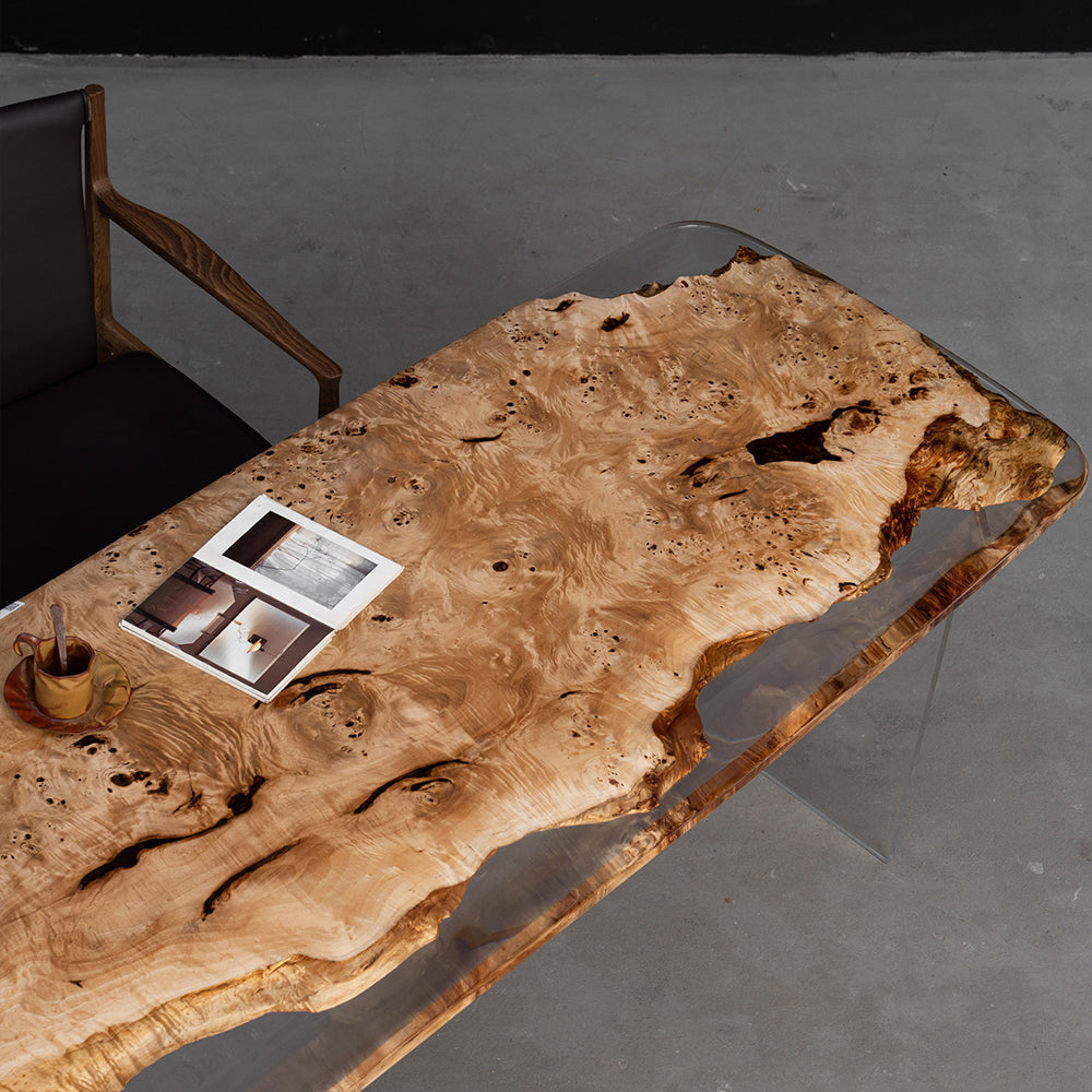 Poplar Wood Epoxy Resin Table