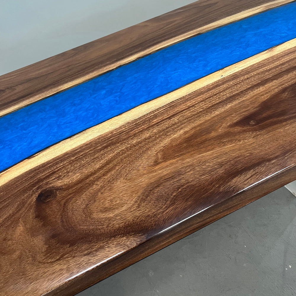 Walnut Epoxy Table Blue River