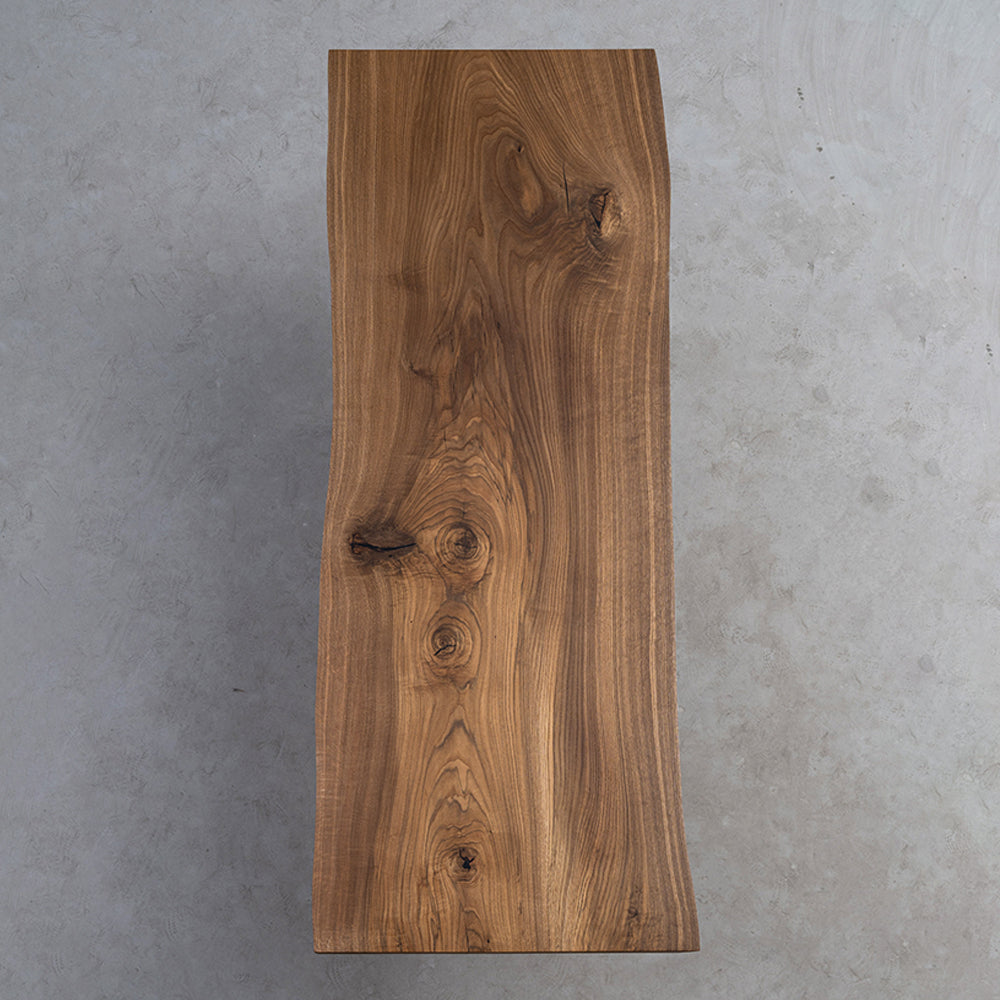 KAZANAHOME White Oak Wood Solid Wood Slab Table