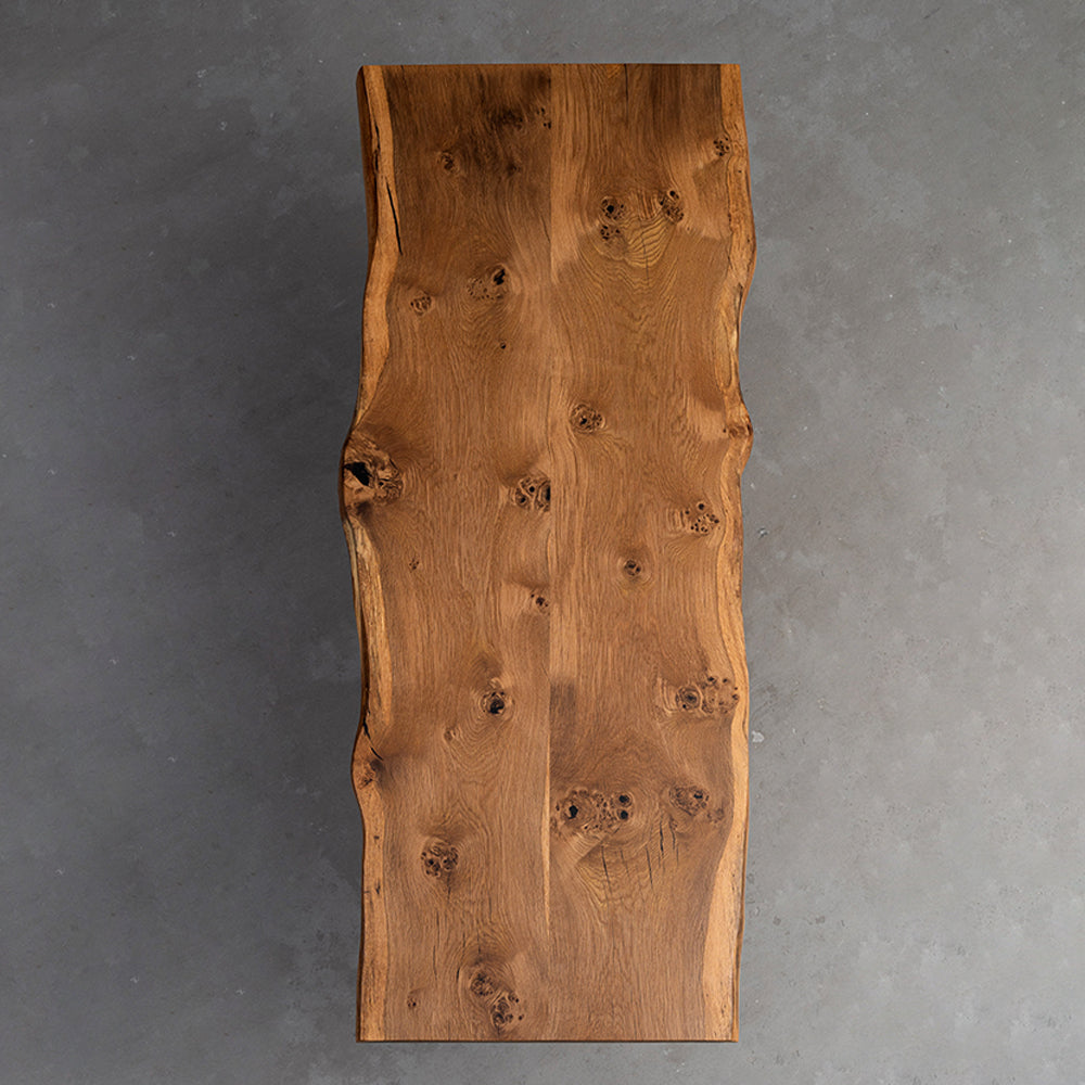 KAZANAHOME Oak Wood Slab Table