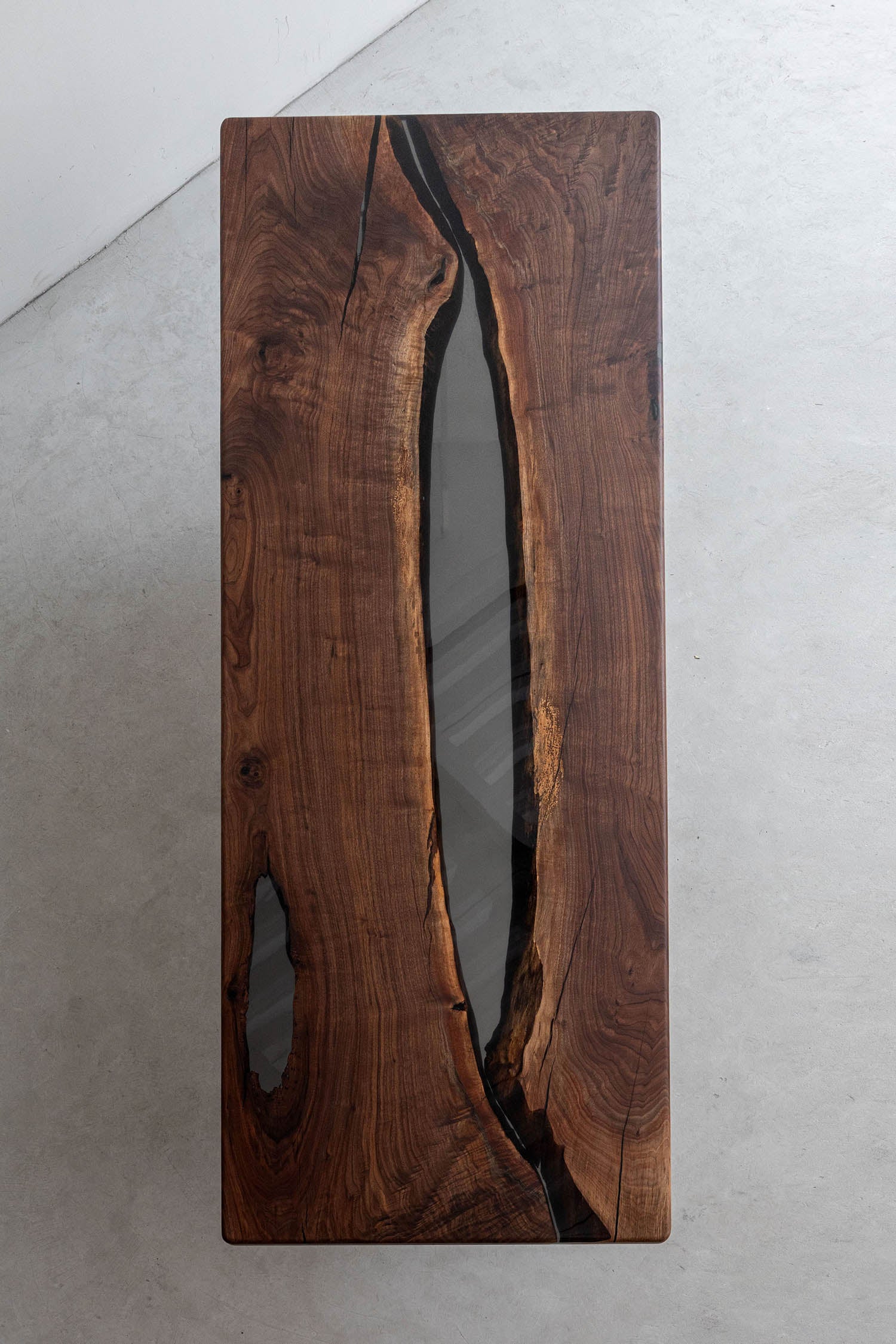 Black Walnut Wood Epoxy Table - Kazanahome