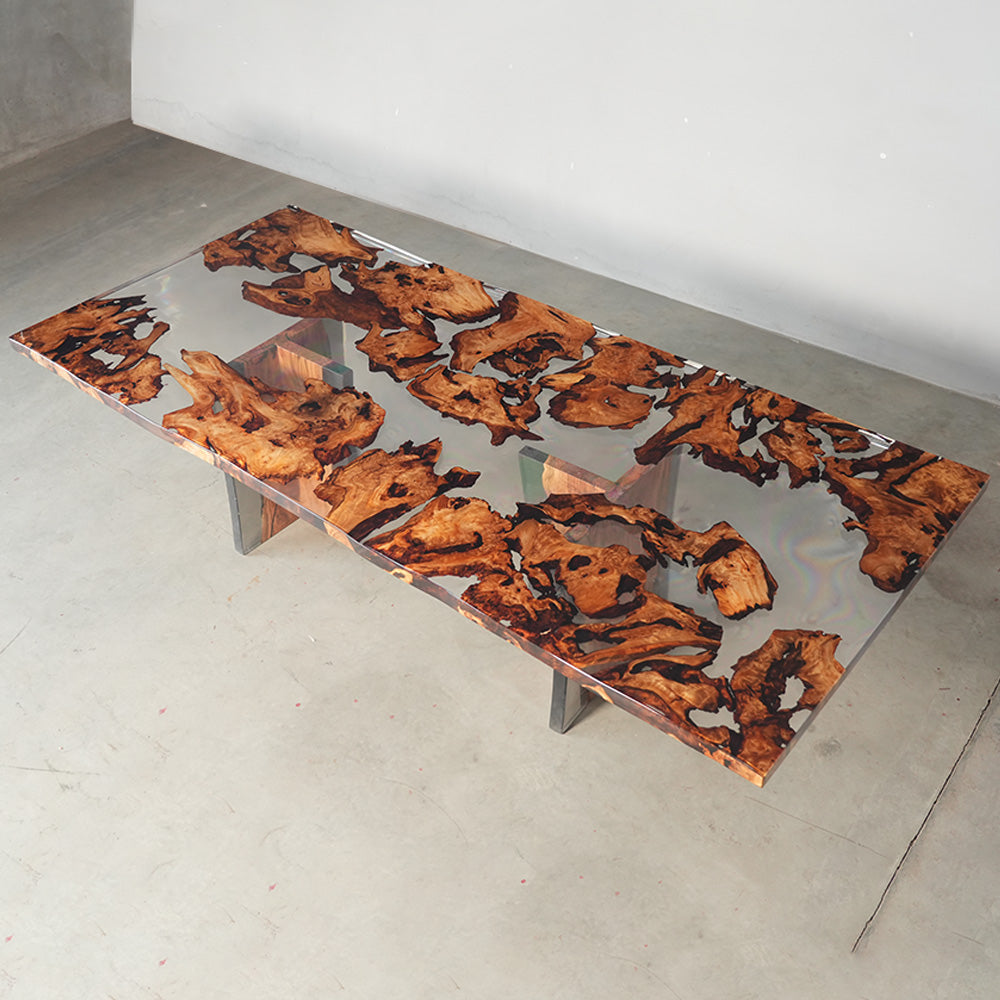 KAZANA Cunninghamia Clear River Resin Epoxy Table