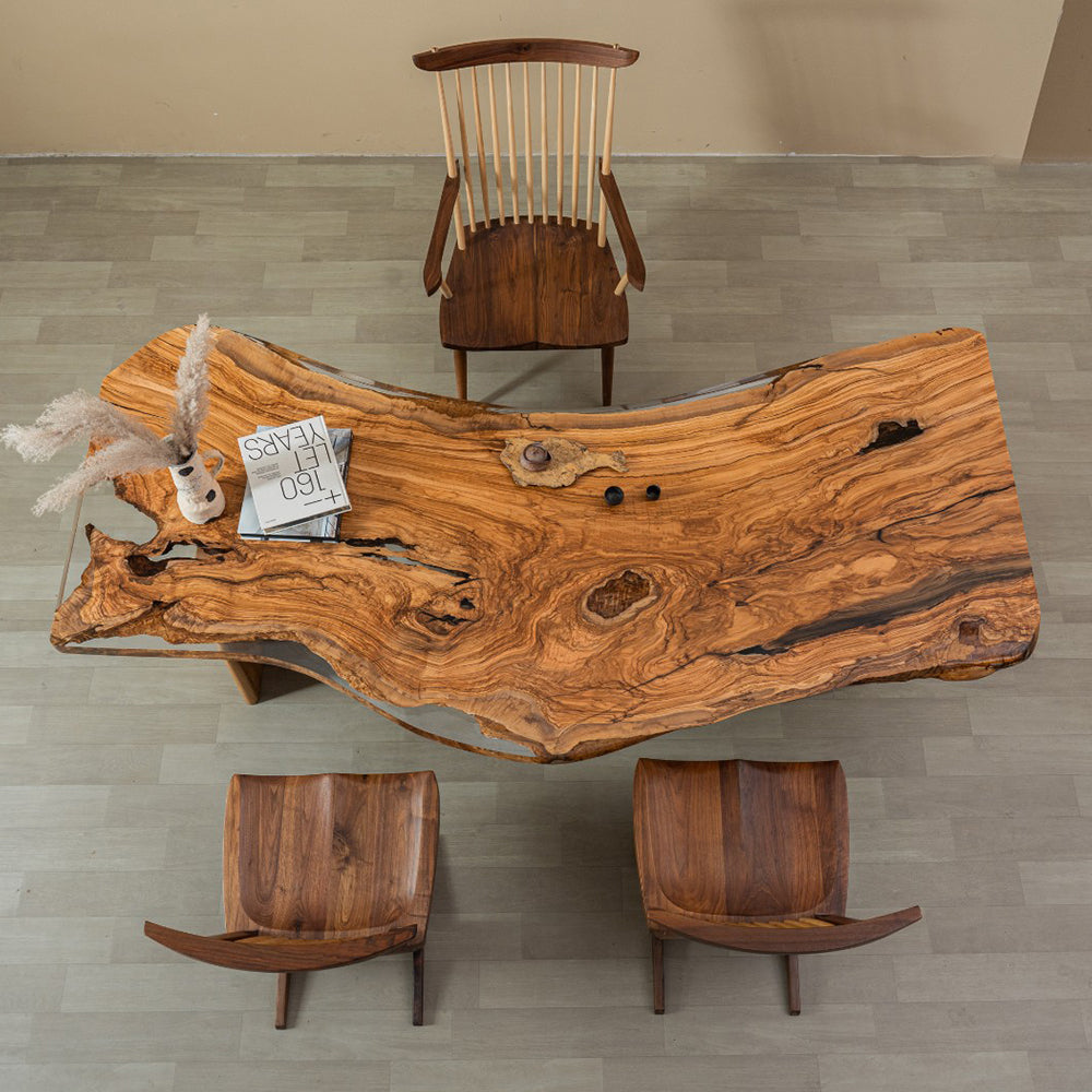 KAZANA Natural Olive Resin Epoxy table