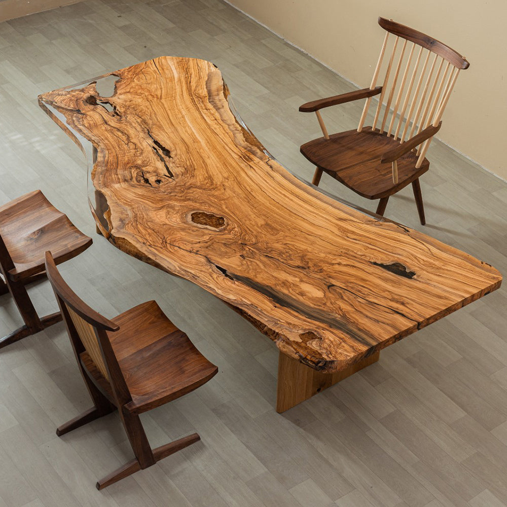 KAZANA Natural Olive Resin Epoxy table