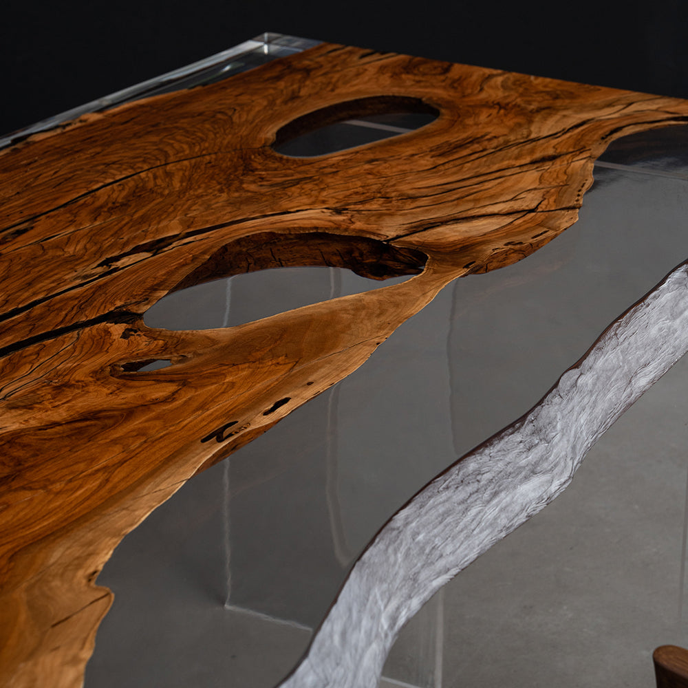 KAZANA Olive Resin Epoxy Table