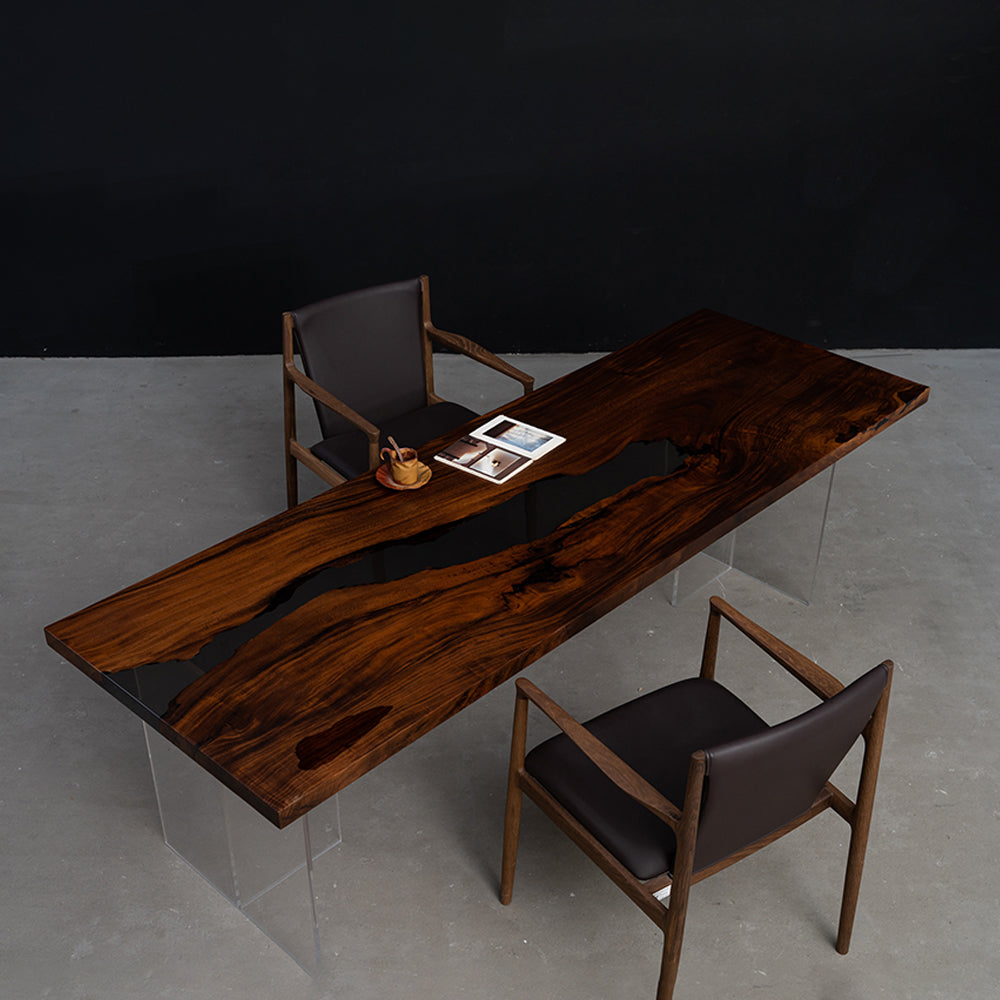 KAZANA Walnut Epoxy Table