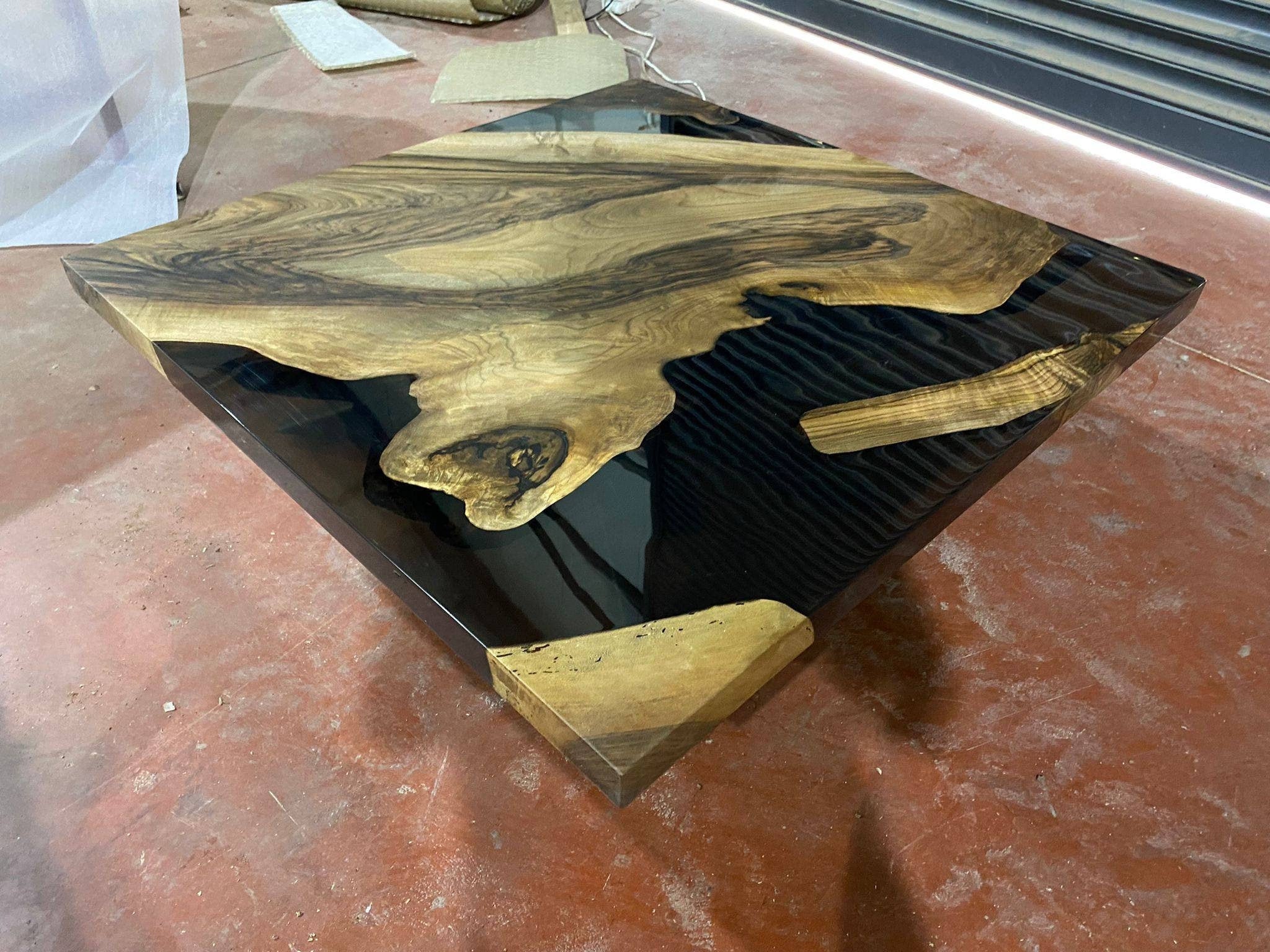 Custom Epoxy Square Table QCT1 - Los Angeles
