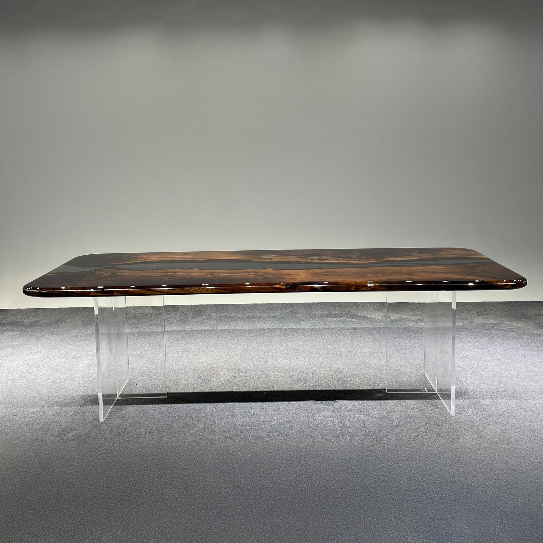 Epoxy Black Walnut Wood Table - Kazanahome