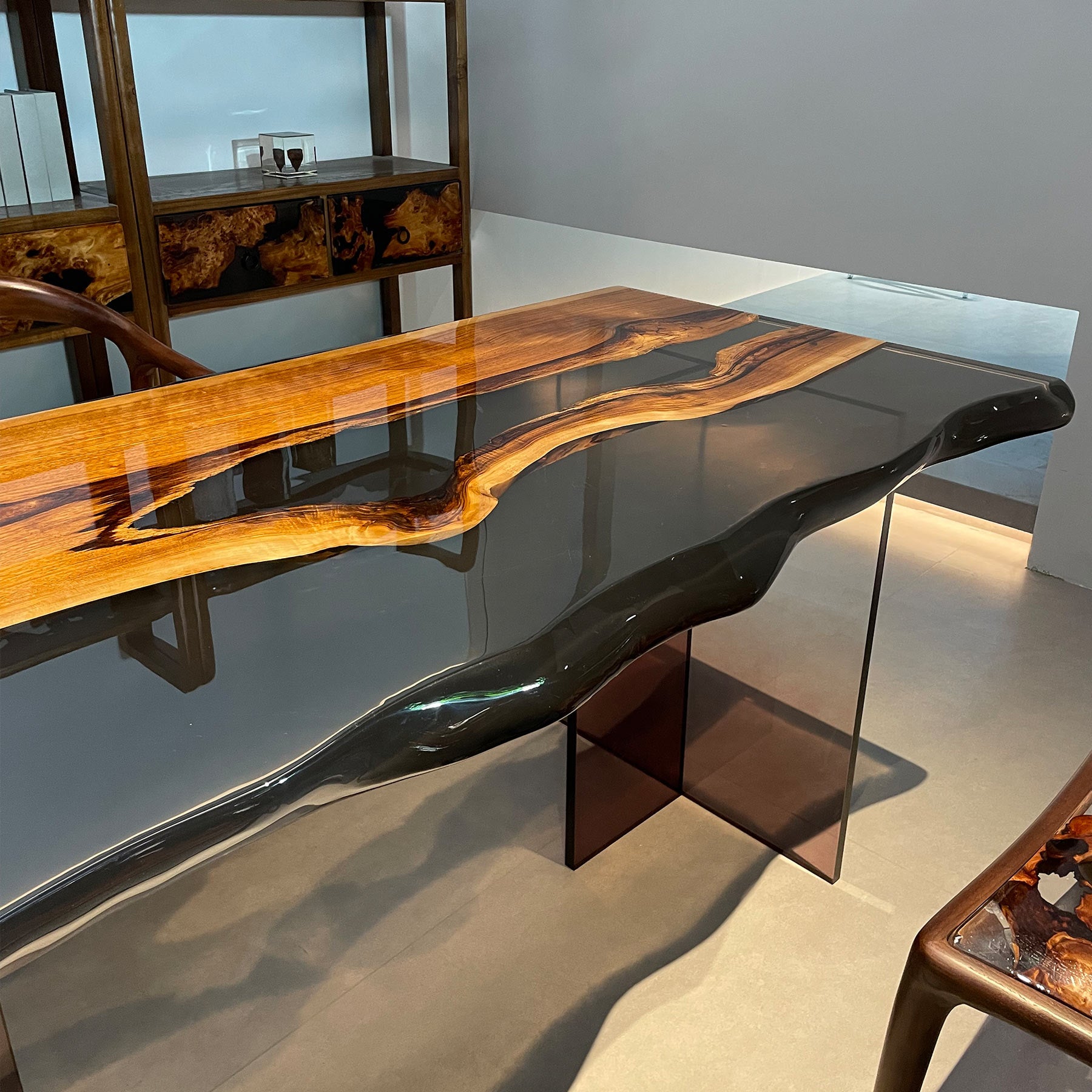 Wood Epoxy Resin Table - Kazanahome
