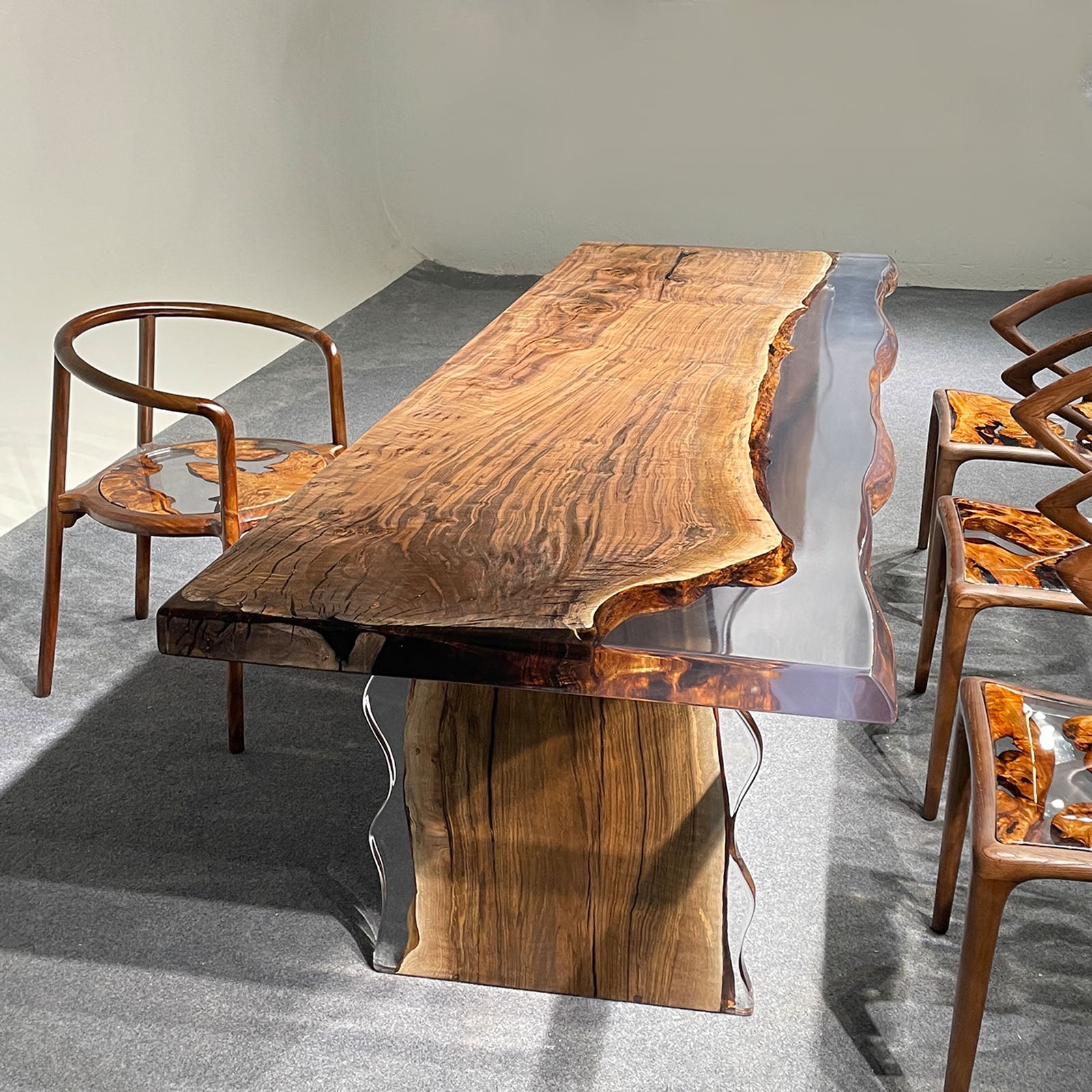 Wood Epoxy Resin Table - Kazanahome