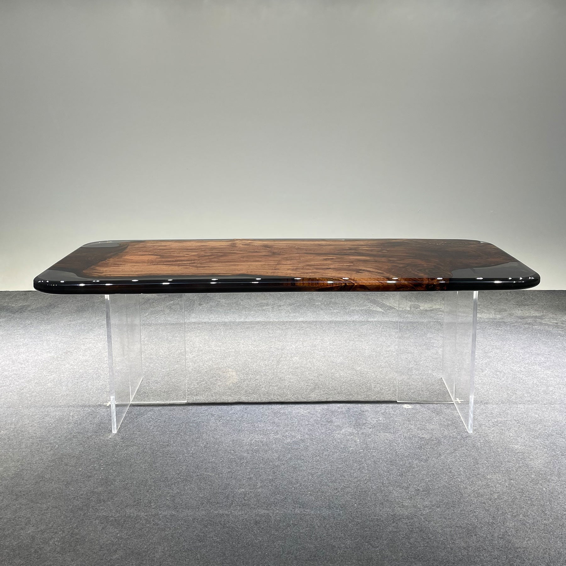 Black Walnut Epoxy Resin Wood Table - Kazanahome