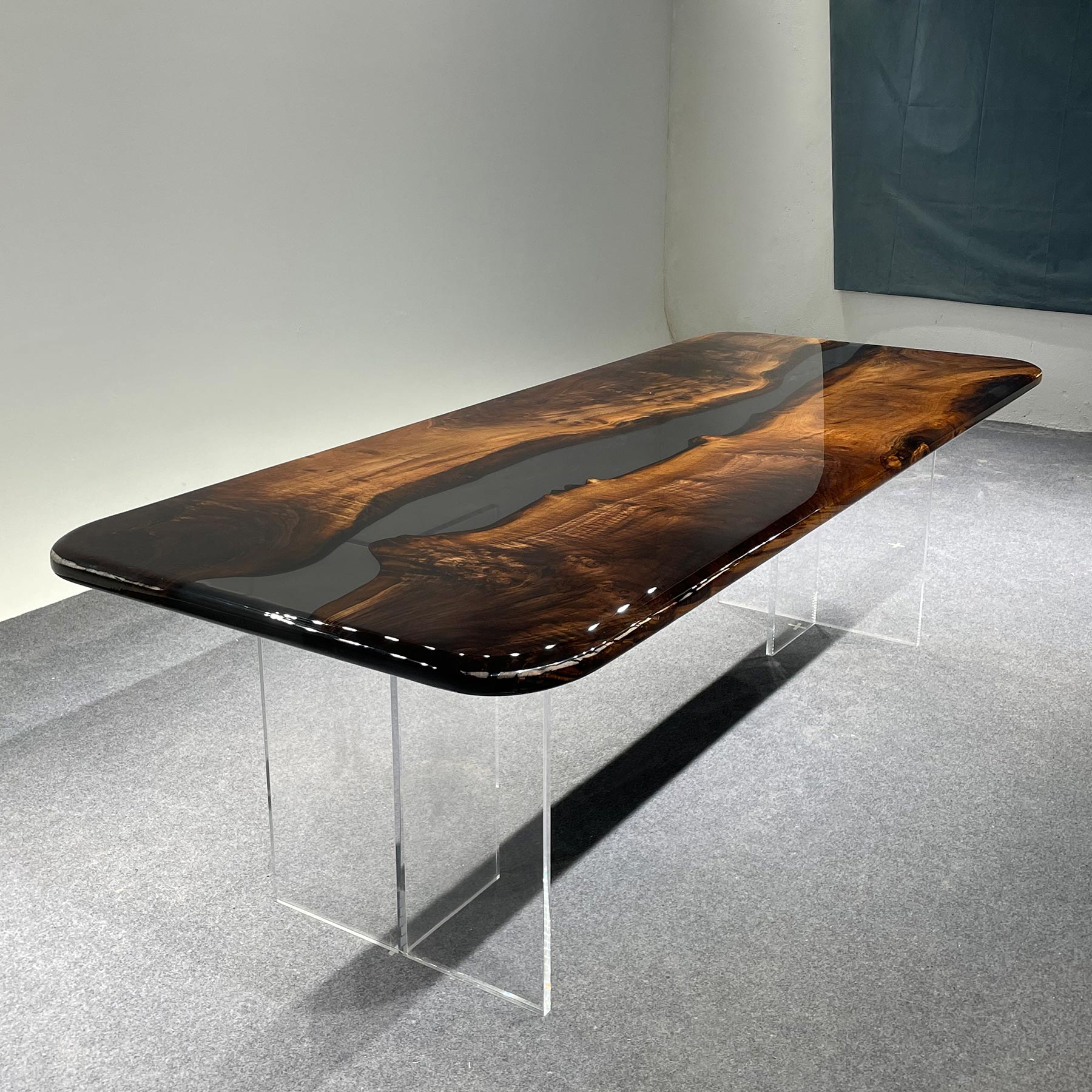 Black Walnut Wood Epoxy Table - Kazanahome