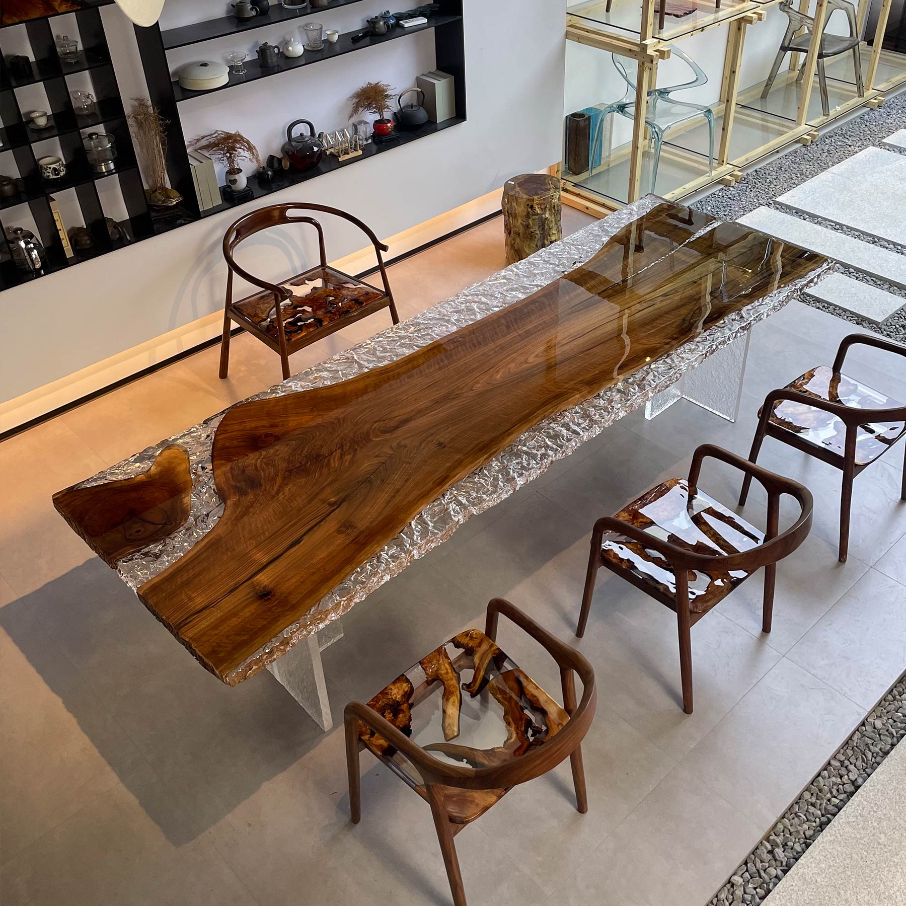 Wood Epoxy Live Edge Table - Kazanahomev