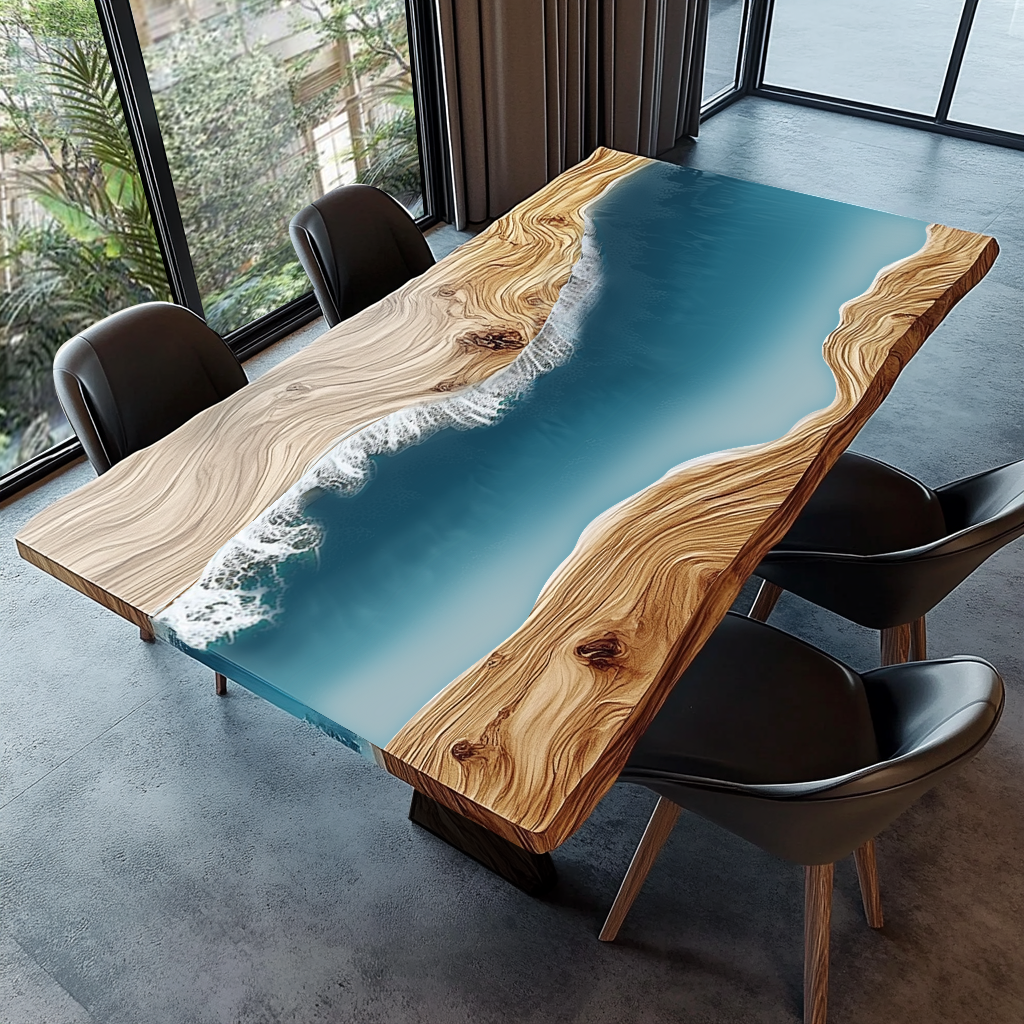 Wood Epoxy Table - Kazanahome