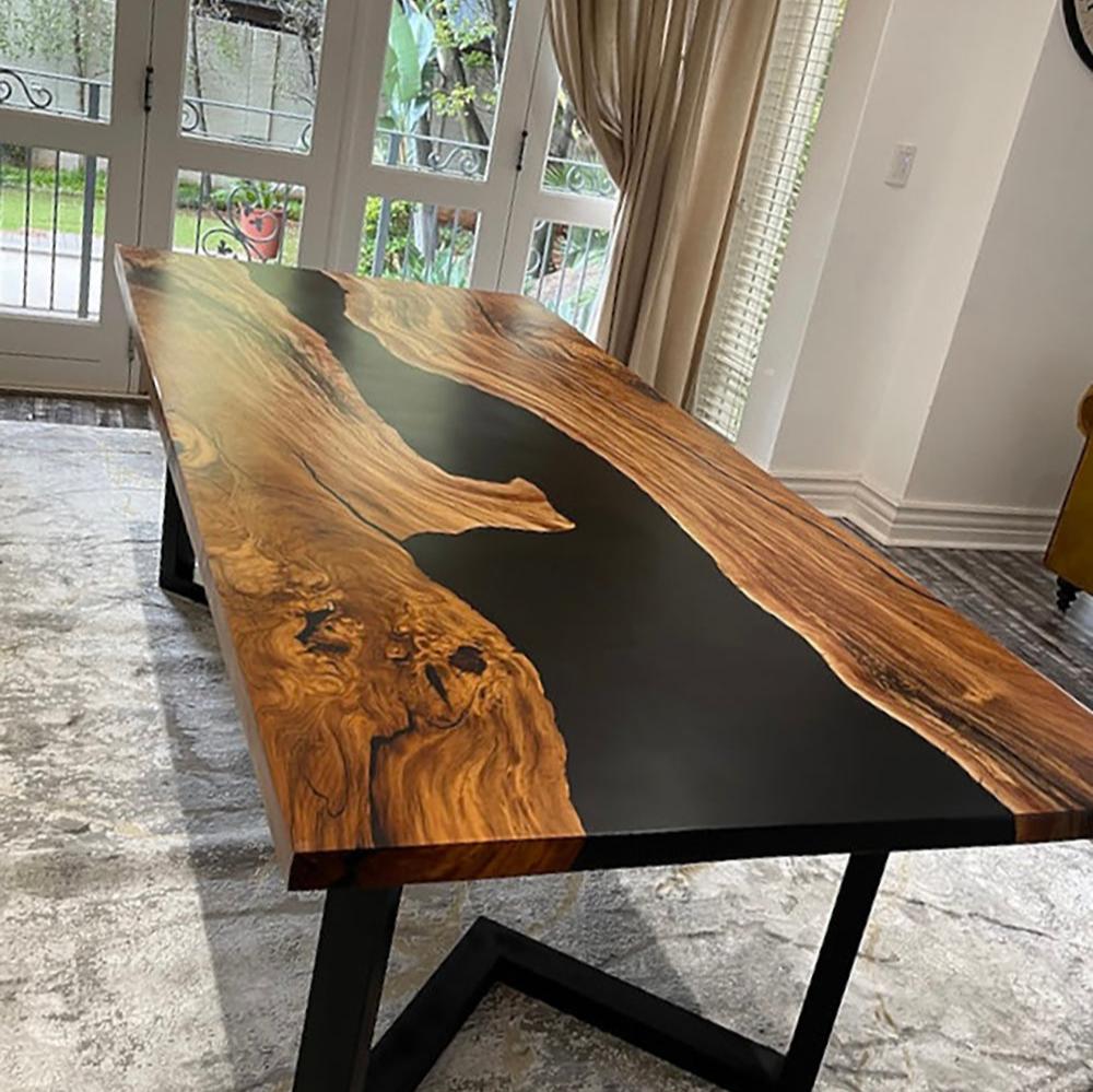 Kazanahome-Custom-Walnut-Epoxy-River-Table in Los Angeles