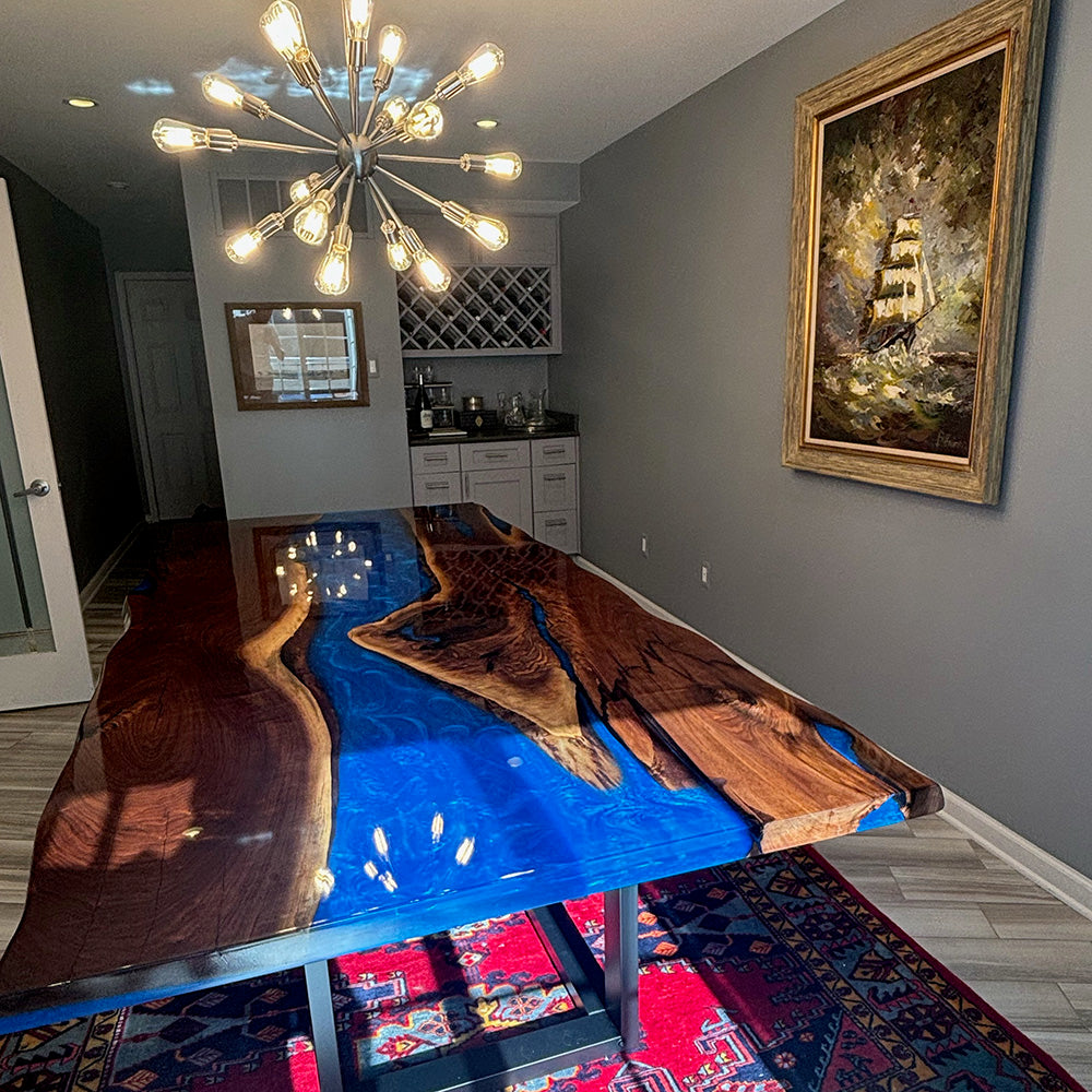 Custom Walnut Epoxy Table for Brian