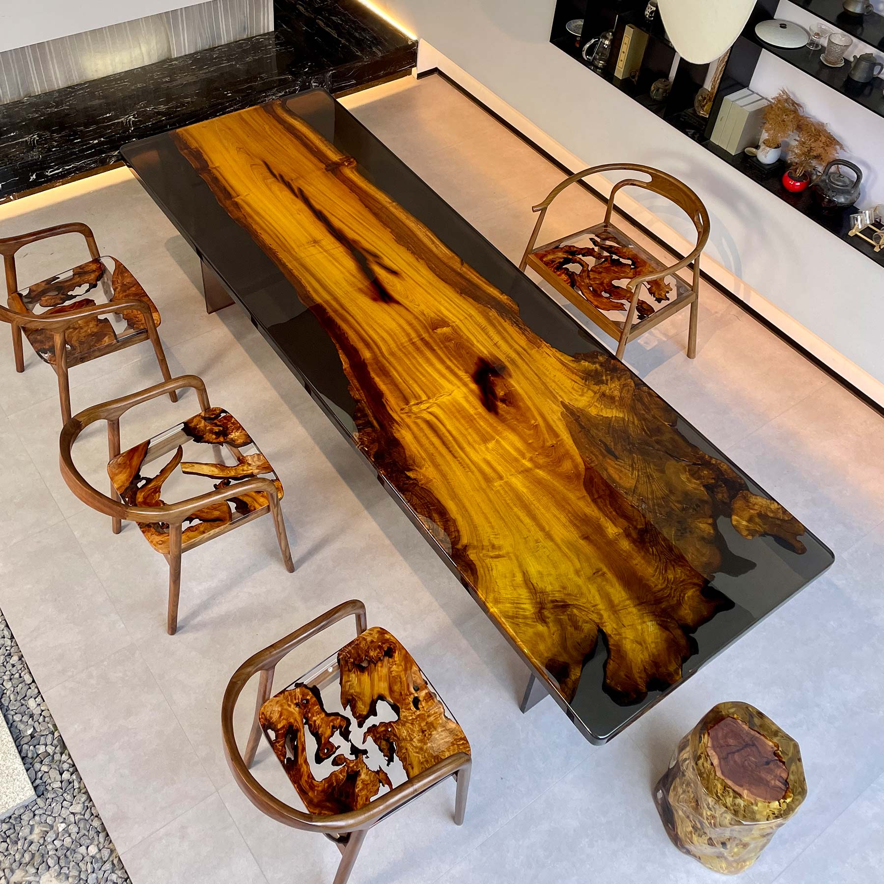 Epoxy Resin Wood Table - Kazanahome