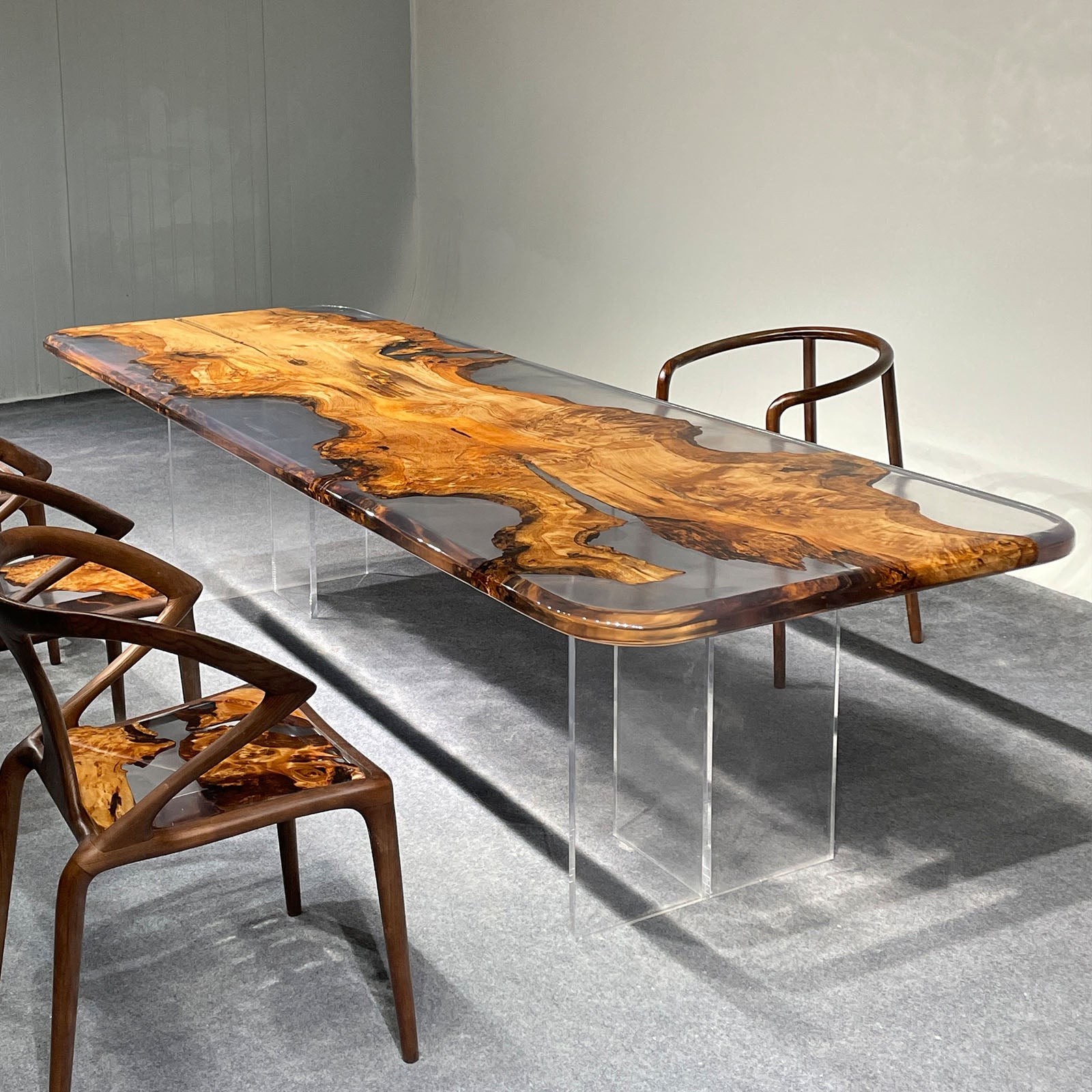Wood Epoxy Resin Table - Kazanahome