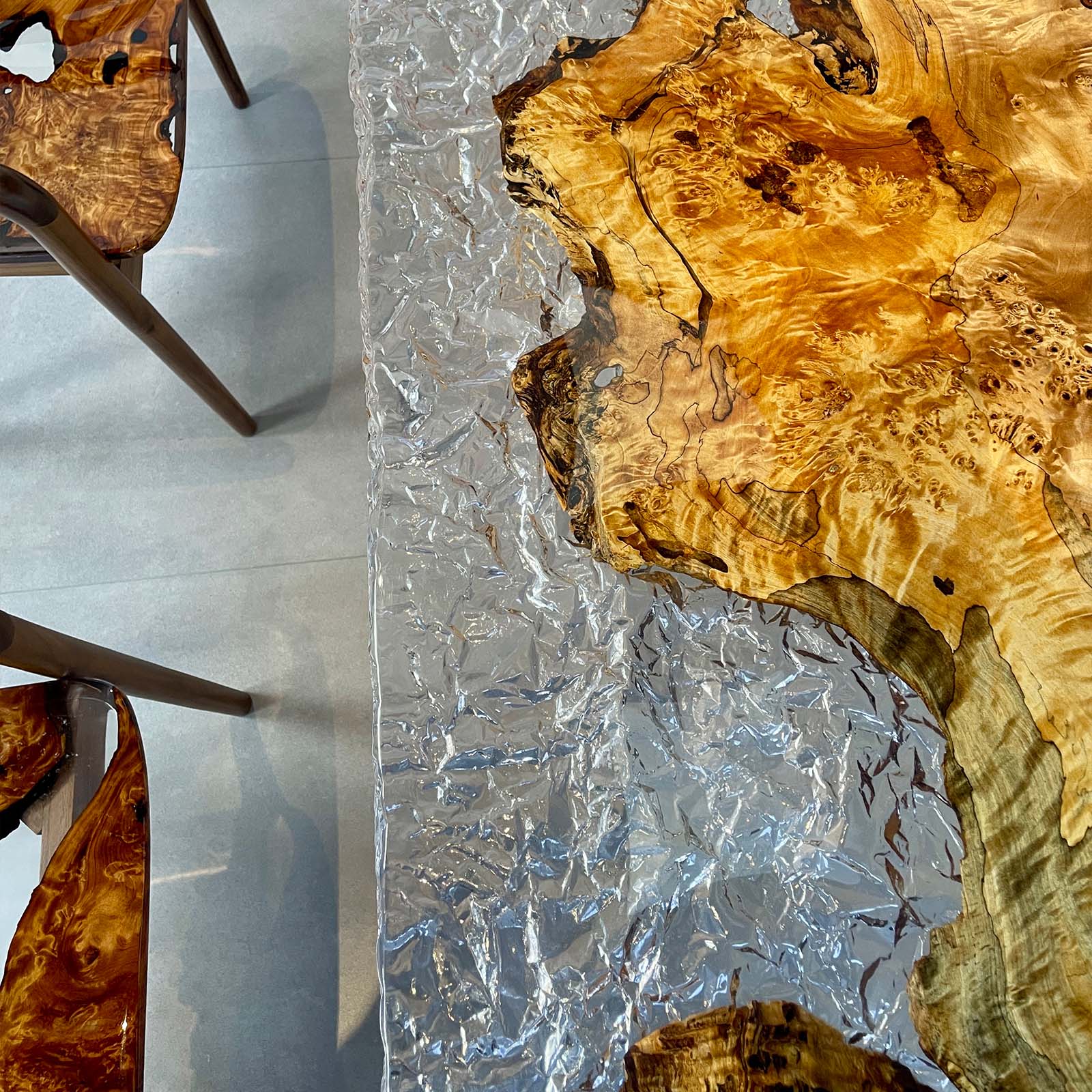 Wood Epoxy Live Edge Table - KAZANAHOME